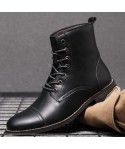 Autumn and Winter Martin Boots Fashion Large Pointed Retro Leather Boots High Top British Casual Men's Shoes