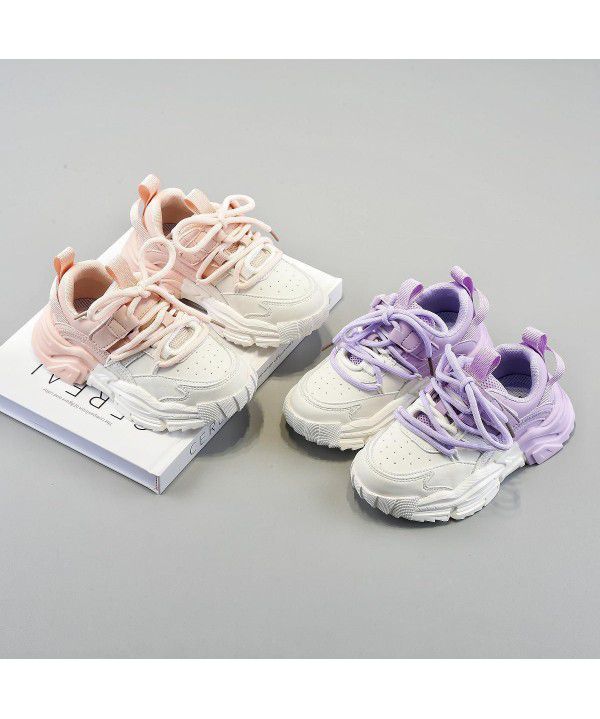 Girls' shoes, children's sports, spring and autumn styles, new spring and baby breathable soft soles, casual
