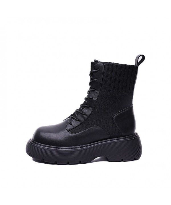High cut flat bottomed woolen cuffs Chelsea versatile short boots with winter plush thick sole elasticity