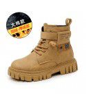 Boys' Martin Boots Fashion Casual Children's Single Boots Autumn and Winter New British Style Big Boys' and Little Boys' Cotton Boots