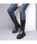 Autumn men's high boots, high riding boots, military boots, men's leather boots, zippered Martin boots