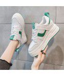 Genuine leather Forrest Gump single shoes for women with increased inner thickness and lace up small white shoes for women