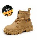 Boys' Martin Boots Fashion Casual Children's Single Boots Autumn and Winter New British Style Big Boys' and Little Boys' Cotton Boots