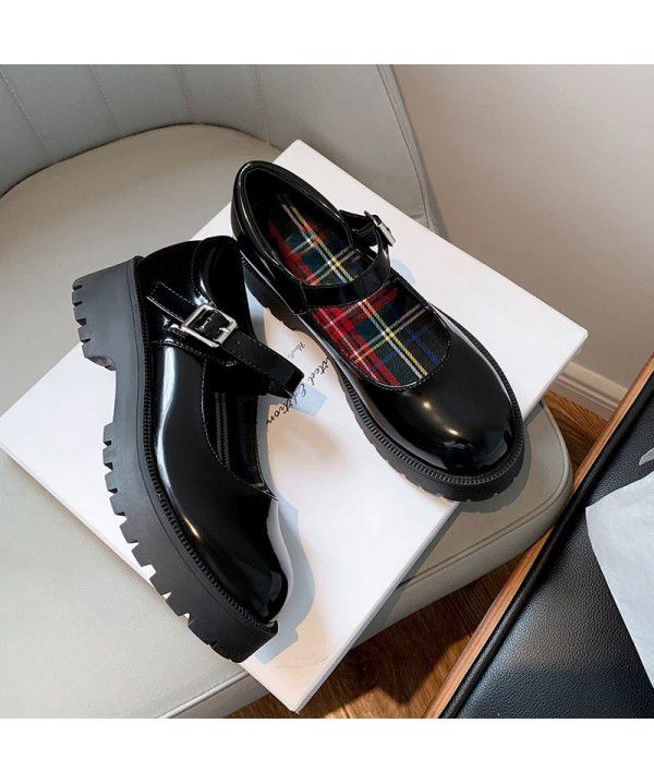 New Mary Jane Women's Shoes Thick Sole JK Uniform Single Shoe Japanese Academy Retro British Style Small Leather Shoes