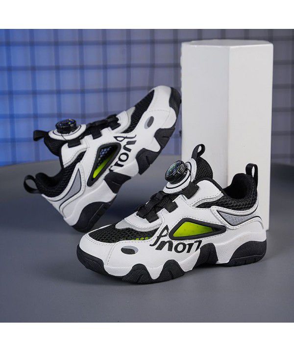 Boys' Shoes New Summer Mid size Children's Single Mesh Shoes Hollow out Children's Sports Shoes Breathable Boys' Frame Shoes