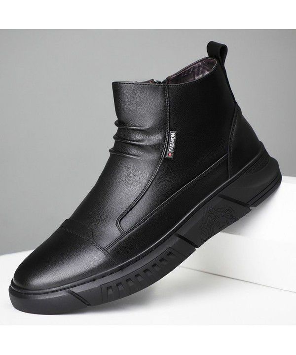 Men's Martin boots New Versatile British style high top shoes Men's winter cotton shoes Chelsea boots Men's boots
