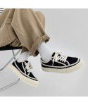 Couple shoes, men's canvas shoes, spring new versatile casual breathable men's shoes, trendy brand black and white color matching single shoes