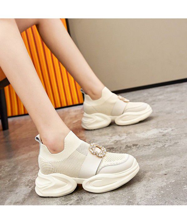 Women's Korean version low cut shallow square buckle casual shoes