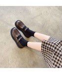 Brown Slip-on shoe Mary Jane women's shoes Flat single shoes Small leather shoes Autumn new style retro college style soft soles