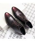 Autumn and Winter Business Casual Leather Shoes Men's High Top Shoes Pointed Hair stylist Shoes Cowhide Short Boots Martin Boots Men's Boots Leather Boots