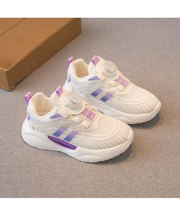 Children's Sports Shoes Spring and Autumn New Boys' Shoes Girls' Mesh Shoes Breathable Mesh Small White Shoes Single Shoes Soft Sole