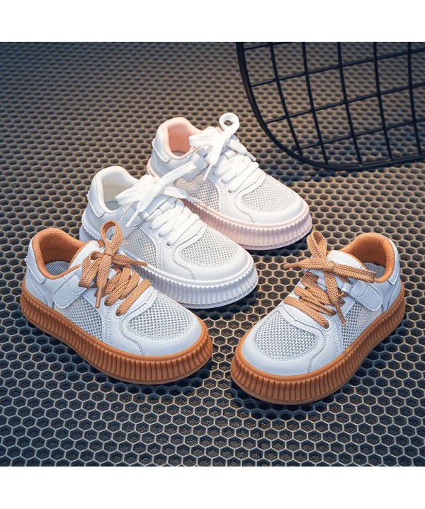 Children's Little White Shoes Spring/Summer New Children's Shoes Korean Edition Girls' Soft Sole Low Top Board Shoes Boys' Casual Shoes Mesh Shoes