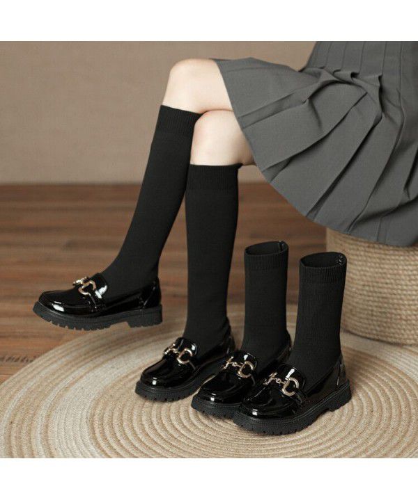 Girls' short boots, spring and autumn children's boots, big boys and little girls' princess leggings, slimming elastic boots