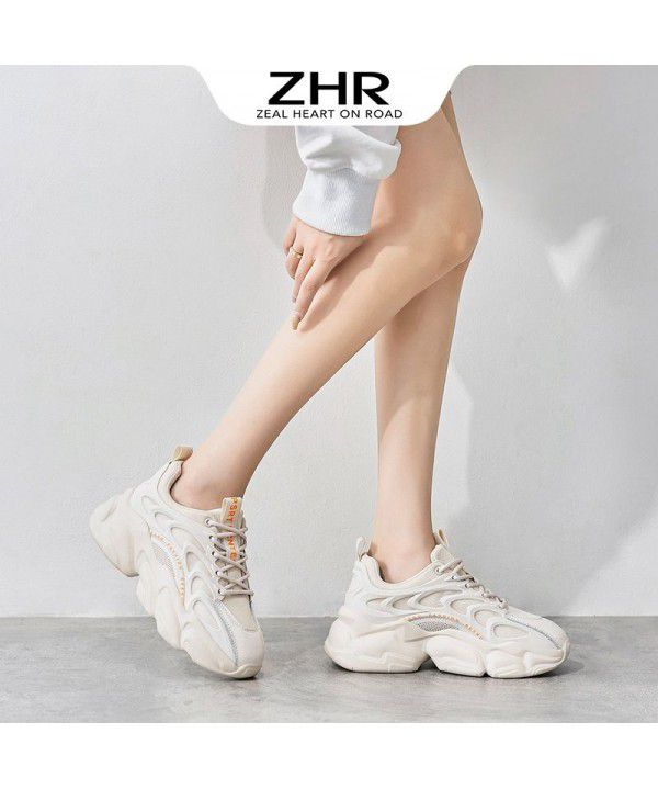 Spring and Autumn New Trendy Thick Sole Dad Shoes Casual Sports Running Shoes