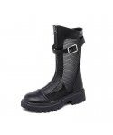 Boots Children Summer New Women's Shoes Hollow Breathable Mesh Boots Front Zipper Cool Boots Popular Mid Sleeve Martin Boots