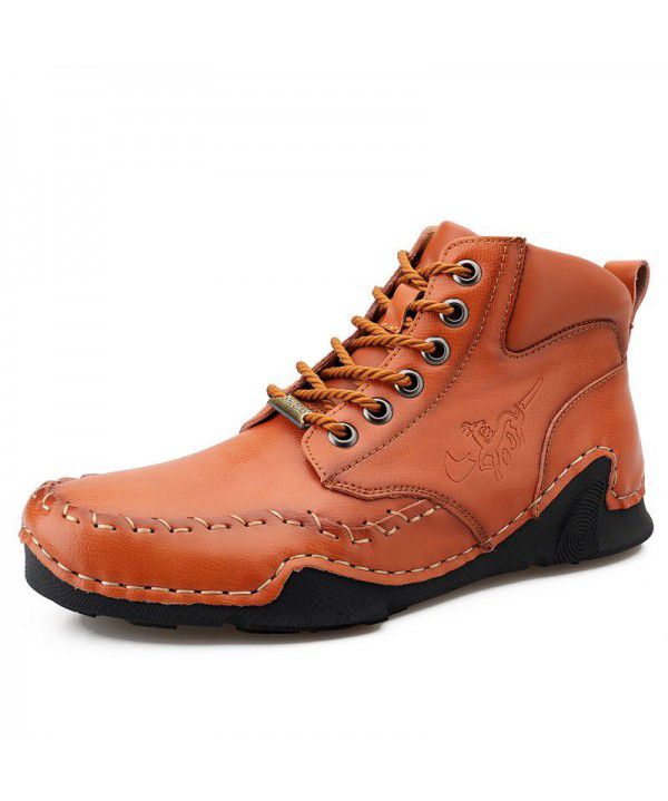Winter men's casual shoes, high top Martin boots, ultra light work attire, outdoor men's boots, outdoor large boots